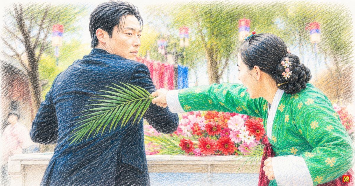 ホ・ナムジュンとイム・ジヨンによる『素晴らしき新世界』第1話の花の決闘シーン