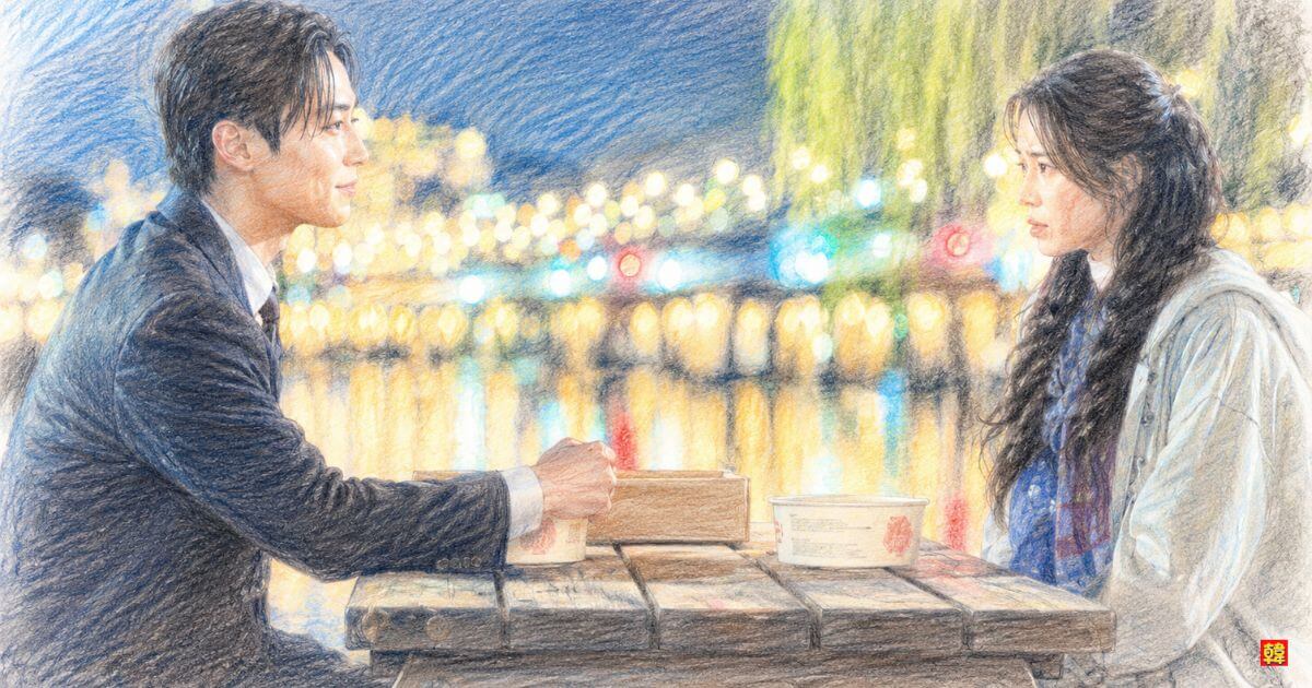 ホ・ナムジュンとイム・ジヨンの『素晴らしき新世界』第8話、漢江のラーメンシーン