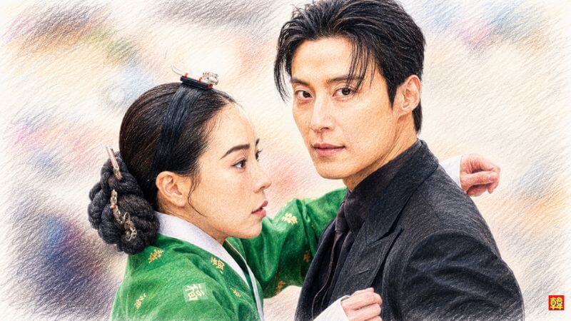 『素晴らしき新世界』現代のチャ・セゲ(ホ・ナムジュン)と韓服姿のソリ(ダンシム)