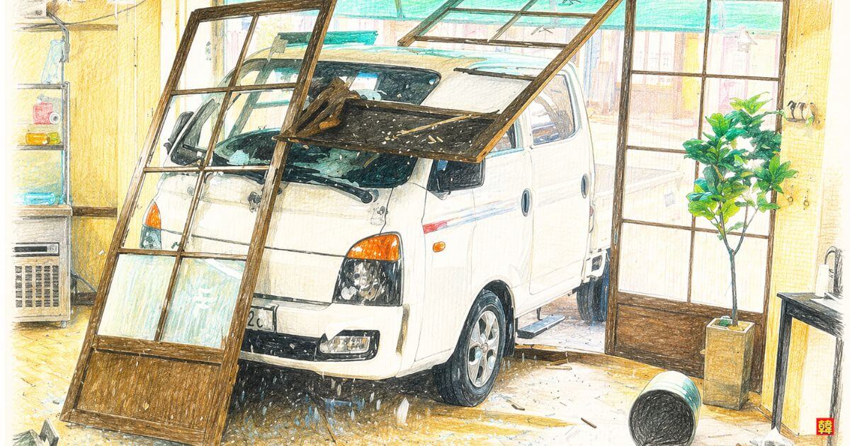 『素晴らしき新世界』第10話｜クッパ店の壁を突き破って突入した白いトラック