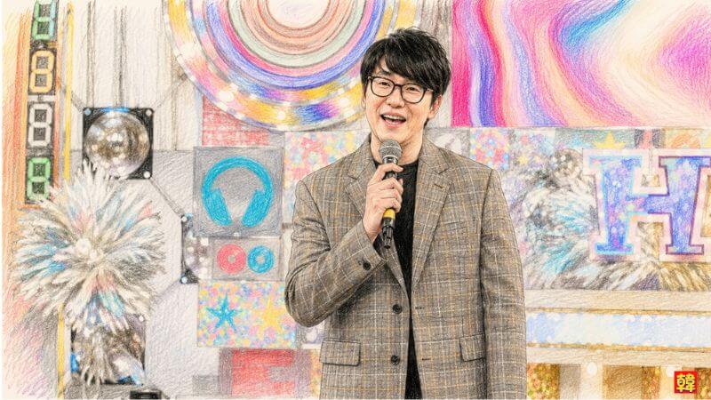 フジテレビ『千鳥の鬼レンチャン』に出演するソン・シギョンのイメージ（色鉛筆風イラスト）