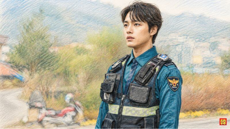 ヨ・ジング主演「怪物」の印象的なシーンのイラスト