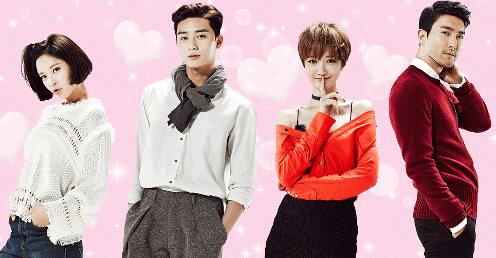 『彼女はキレイだった』主要キャスト4人が並んだ公式宣材写真、恋と友情が交錯するラブコメの世界観を象徴する一枚” class=